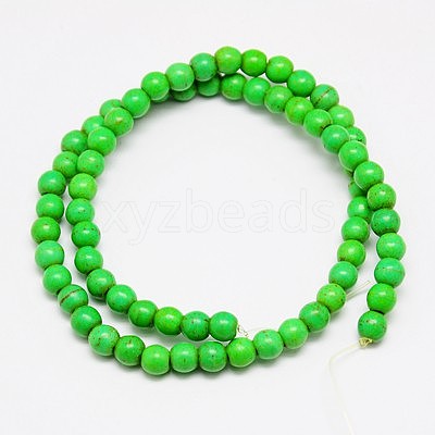 Synthetic Turquoise Beads Strands TURQ-G106-4mm-02B-1