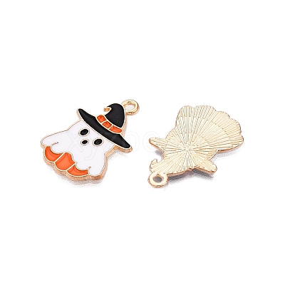 Halloween Theme Alloy Enamel Pendants ENAM-T020-07F-1