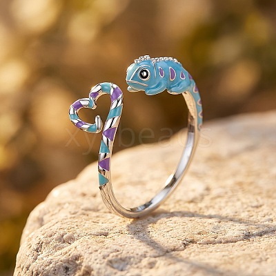 Alloy Enamel Cuff Open Rings WGD29B1-01-1