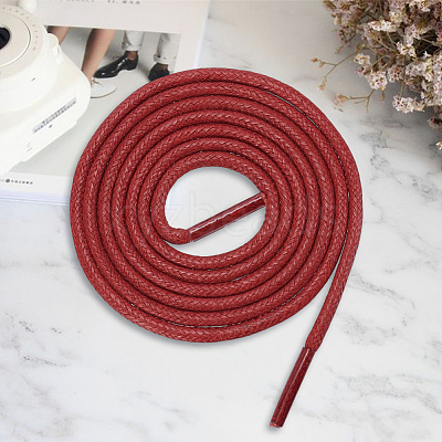 Round Waxed Cord Shoelace String OCOR-WH20007-225B-03-1
