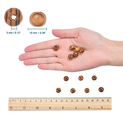 Undyed Natural Wood Beads X-TB611Y-10mm-LF-1