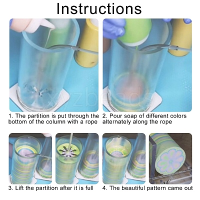 Silicone Soap Pull Through Designs Tool Sets DIY-WH0210-12-1