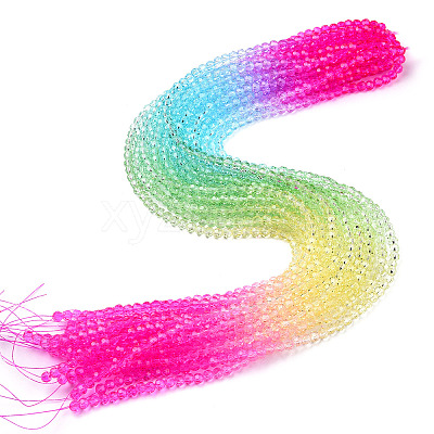 Transparent Glass Beads Strands X1-GLAA-E036-07R-1