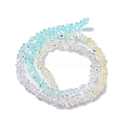 Transparent Glass Bead Strands GLAA-H023-03O-1