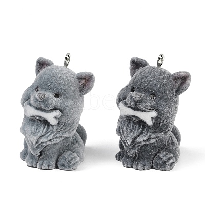 Flocky Resin Pendants FIND-A052-07D-1
