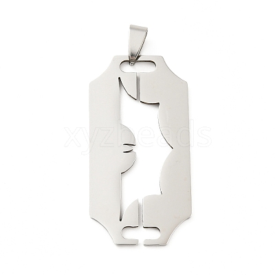 Non-Tarnish 201 Stainless Steel Pendants LS-STAS-D190-04P-1