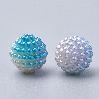 Imitation Pearl Acrylic Beads OACR-T004-10mm-07-1
