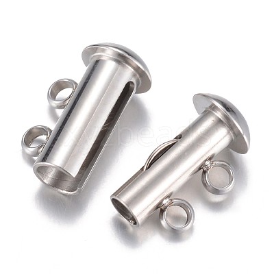 Tarnish Resistant 304 Stainless Steel Slide Lock Clasps LS-STAS-G071-51P-1