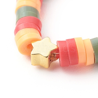 Handmade Polymer Clay Beads Finger Rings RJEW-JR00378-1