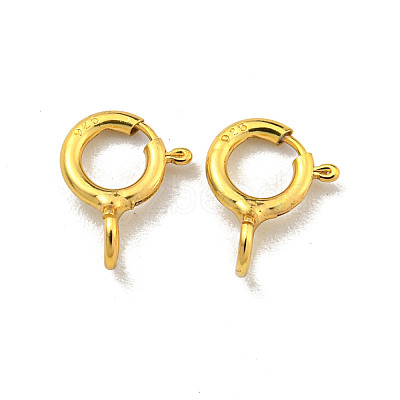 925 Sterling Silver Spring Ring Clasps STER-C005-06G-1