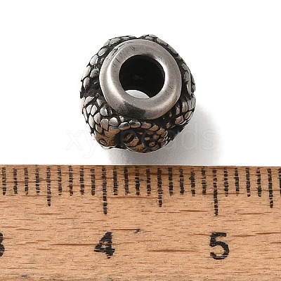 304 Stainless Steel European Beads STAS-D191-08A-AS-1