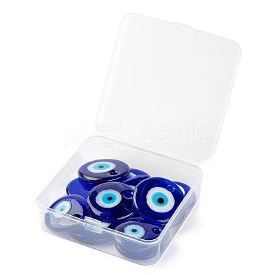 12Pcs 3 Style Handmade Lampwork Evil Eye Pendants LAMP-LS0001-15-1