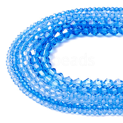 12 Strands 3 Styles Gradient Color Baking Paint Glass Bead Strands DGLA-TA0001-21A-1