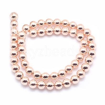 Electroplate Non-magnetic Synthetic Hematite Beads Strands G-L485-01A-LRG-1