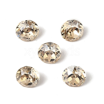 Glass Rhinestone Cabochons GLAA-A018-8mm-001GS-1