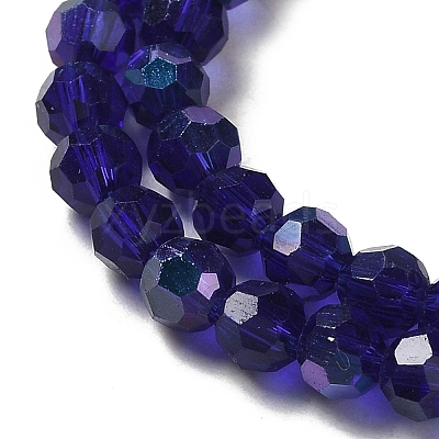 Electroplate Transparent Glass Beads Strands X-EGLA-A035-T4mm-L06-1