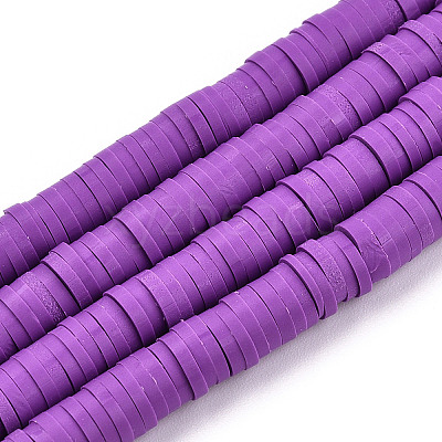 Handmade Polymer Clay Bead Strands CLAY-T002-6mm-54-1