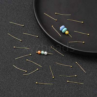 Brass Ball Head Pins KK-R020-04G-1