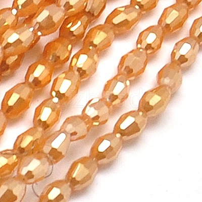 Electroplate Glass Beads Strands EGLA-J013-4X6mm-FM4-1