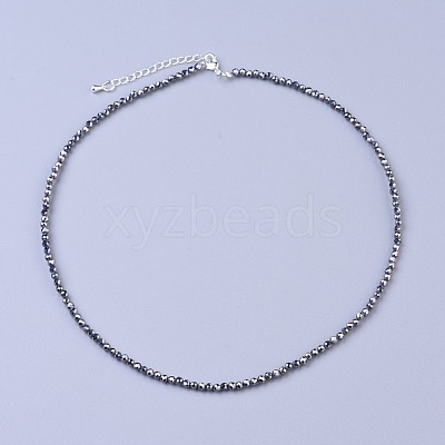 Terahertz Stone Beaded Necklaces NJEW-K114-C-A22-1