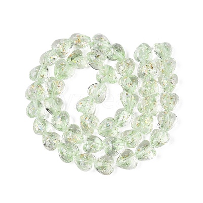 Handmade Foil Glass Beads FOIL-N029-09G-1