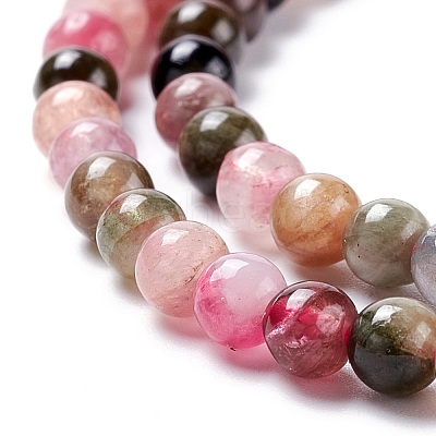 Natural Tourmaline Beads Strands X-G-G446-4mm-03-1