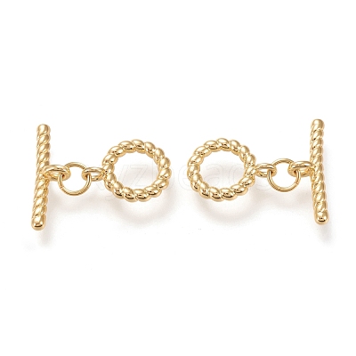 Brass Toggle Clasps KK-F820-03A-G-1