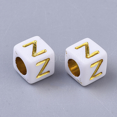 Plating Acrylic Beads SACR-S297-09Z-1