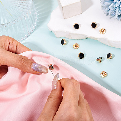 10Pcs 1-Hole Alloy Enamel Shank Buttons BUTT-TA0001-37-1