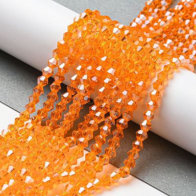 Transparent Electroplate Glass Beads Strands LS-EGLA-A039-T3mm-A23-1