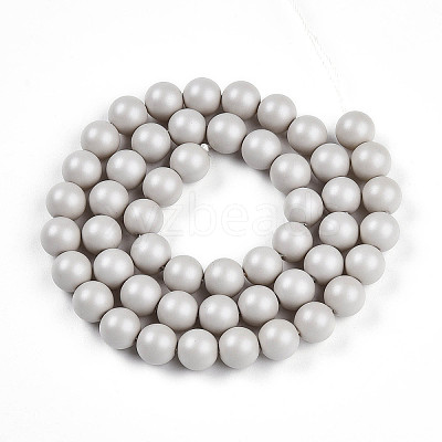 Baking Paint Pearlized Glass Pearl Bead Strands HY-N002-8mm-B05-1