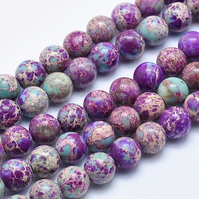 Natural Imperial Jasper Beads Strands X-G-I122-4mm-15-1
