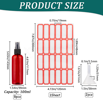 Empty Portable Plastic Spray Bottles AJEW-GF0009-72C-02-1