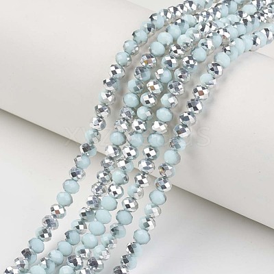 Electroplate Opaque Glass Beads Strands EGLA-A034-P4mm-M03-1