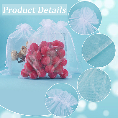 30pcs Large Organza Pouches Portable Shoes Bag Travel Storage Drawstring Bags OP-SP0001-03B-01-1