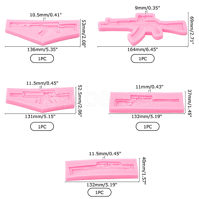 DIY Gun Food Grade Silicone Molds DIY-GF0002-32-1
