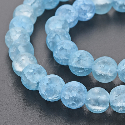 Crackle Glass Beads Strands X-GLAA-S192-D-008C-1