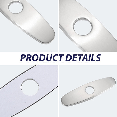 Oval Stainless Steel Faucet Hole Covers STAS-WH20001-18C-P-1