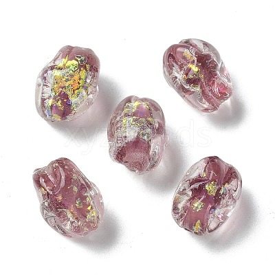 Handmade Foil Lampwork Beads Strands FOIL-Z001-06B-1