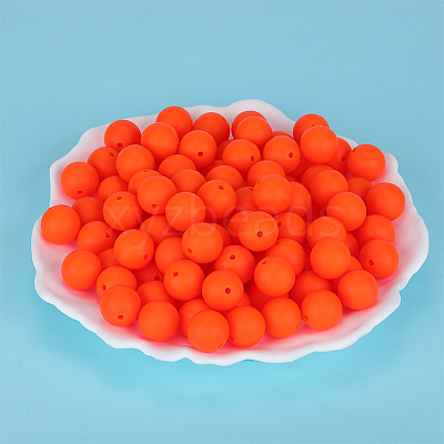 Round Silicone Focal Beads X-SI-JX0046A-08-1