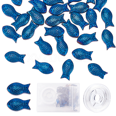 DIY Fish Beaded Bracelet Making Kit EGLA-SC0001-09A-1