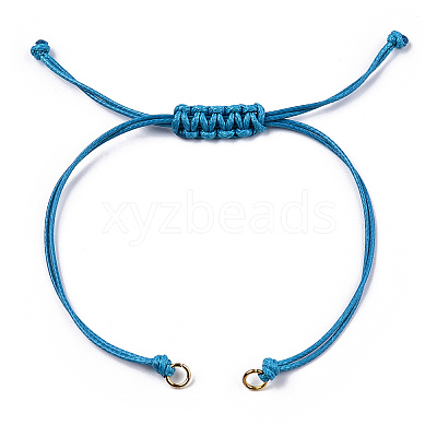 Korean Waxed Polyester Cord Braided Bracelets MAK-T010-04G-1
