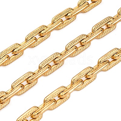 304 Stainless Steel Textured Cable Chains STAS-P386-07G-1