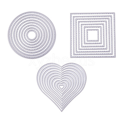 Carbon Steel Cutting Dies Stencils Sets DIY-PH0010-04-1