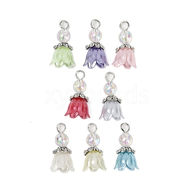 ABS Plastic Pearl with Acrylic Pendants PALLOY-JF03603-1