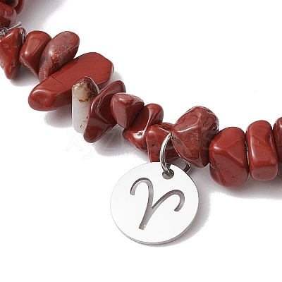 12Pcs 12 Styles Constellations Guardian Gemstone Stretch Bracelets BJEW-JB11147-1