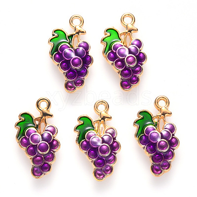 Autumn Theme Alloy Enamel Pendants X-ENAM-S121-080-1