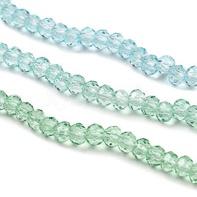 Transparent Painted Glass Beads Strands X-DGLA-A034-T1mm-A16-1