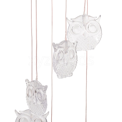 LED Solar Powered Owl Wind Chime HJEW-I009-09-1