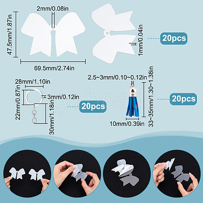 DIY Blank Keychain Making Kit DIY-SC0023-80-1